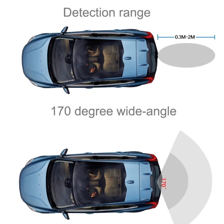 2 in 1 Mini 160 Degrees View Angle Car Rear View Reverse Backup Car Camera with Parking(Black) - Rear View Cameras by PMC TechLife | Online Shopping South Africa | PMC TechLife | Buy Now Pay Later Mobicred