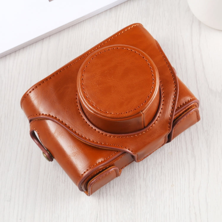 Full Body Camera PU Leather Case Bag with Strap for FUJIFILM X10 / X20(Brown) - Leather Bag by PMC TechLife | Online Shopping South Africa | PMC TechLife | Buy Now Pay Later Mobicred
