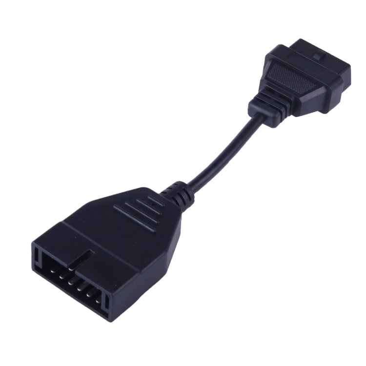 12 Pin to 16 Pin OBDII Diagnostic Cable for General Motors, Full Length: 19cm(Black) - Cables & Connectors by PMC Jewellery | Online Shopping South Africa | PMC Jewellery | Buy Now Pay Later Mobicred