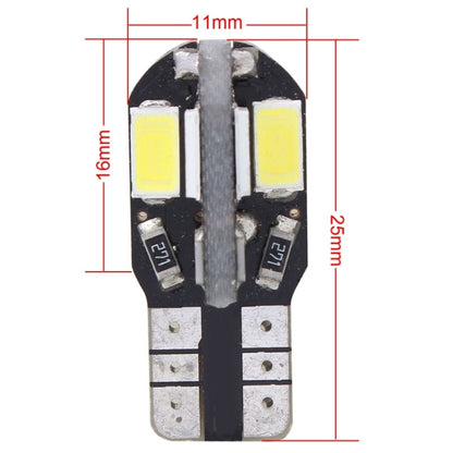 10 PCS T10 4W 280LM White Light 8 LED SMD 5630 Canbus Decode Car Clearance Lights Lamp, DC 12V - Clearance Lights by PMC Jewellery | Online Shopping South Africa | PMC Jewellery | Buy Now Pay Later Mobicred