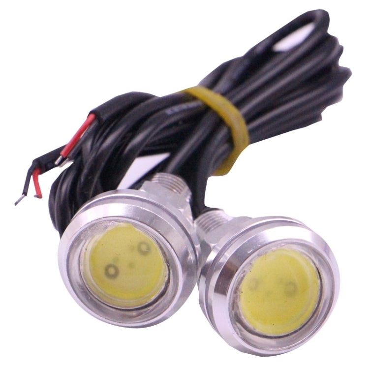 2 PCS 2x 3W 120LM Waterproof Eagle Eye Light White LED Light for Vehicles, Cable Length: 60cm(Silver) - Eagle Eye Lamps by PMC Jewellery | Online Shopping South Africa | PMC Jewellery | Buy Now Pay Later Mobicred