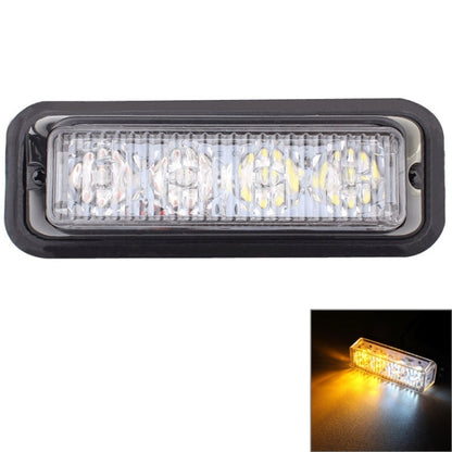 12W 720LM 6500K 577-597nm 4-LED White + Yellow Light Wired Car Flashing Warning Signal Lamp, DC12-24V, Wire Length: 95cm - Warning Lights by PMC Jewellery | Online Shopping South Africa | PMC Jewellery | Buy Now Pay Later Mobicred