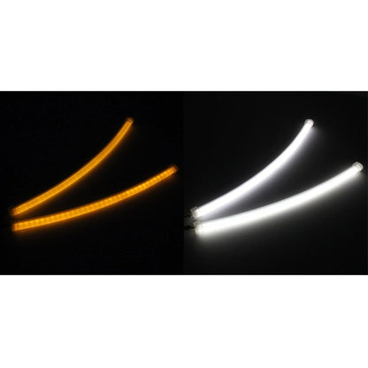 2 PCS  3W 180LM 6500K 597-577nm White + Yellow Wired LED Tube Daytime Running Light DRL Steering Lamp, DC12V, Lamp Length:30cm - Fog / Driving Lights by PMC Jewellery | Online Shopping South Africa | PMC Jewellery | Buy Now Pay Later Mobicred