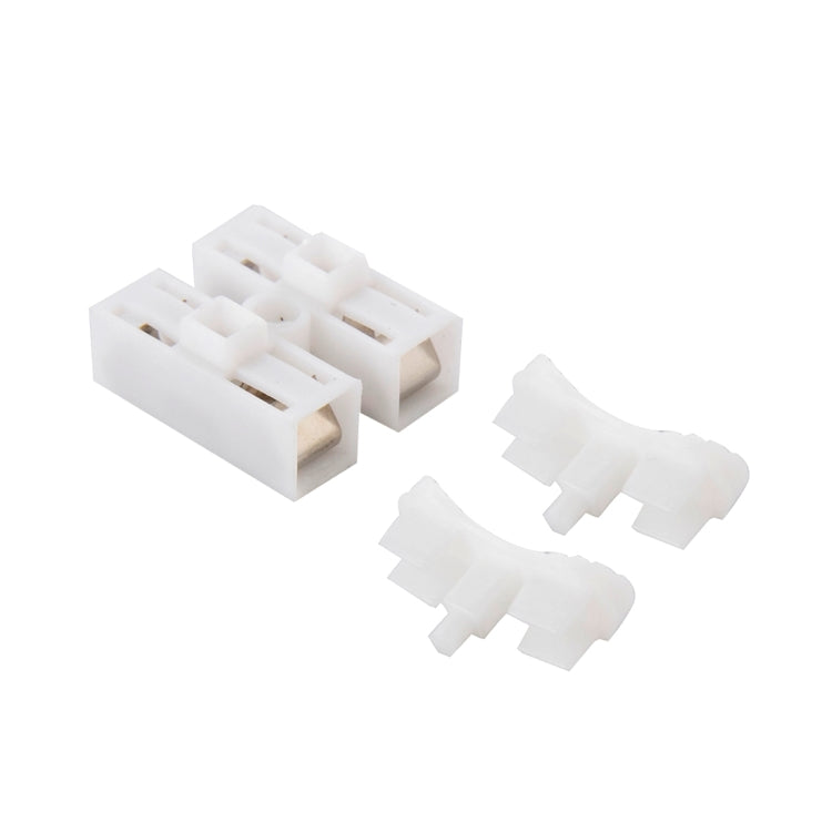 100 PCS 2 Way Push Quick Cable Connector Terminal Wiring Terminal 220V 2A(White) - Connector & Plug by PMC TechLife | Online Shopping South Africa | PMC TechLife | Buy Now Pay Later Mobicred