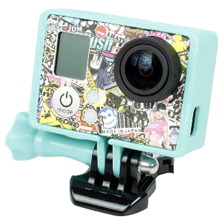 TMC High Quality Tripod Cradle Frame Mount Housing for GoPro HERO4 /3+ /3, HR191(Blue) - Protective Frame by TMC | Online Shopping South Africa | PMC Jewellery | Buy Now Pay Later Mobicred