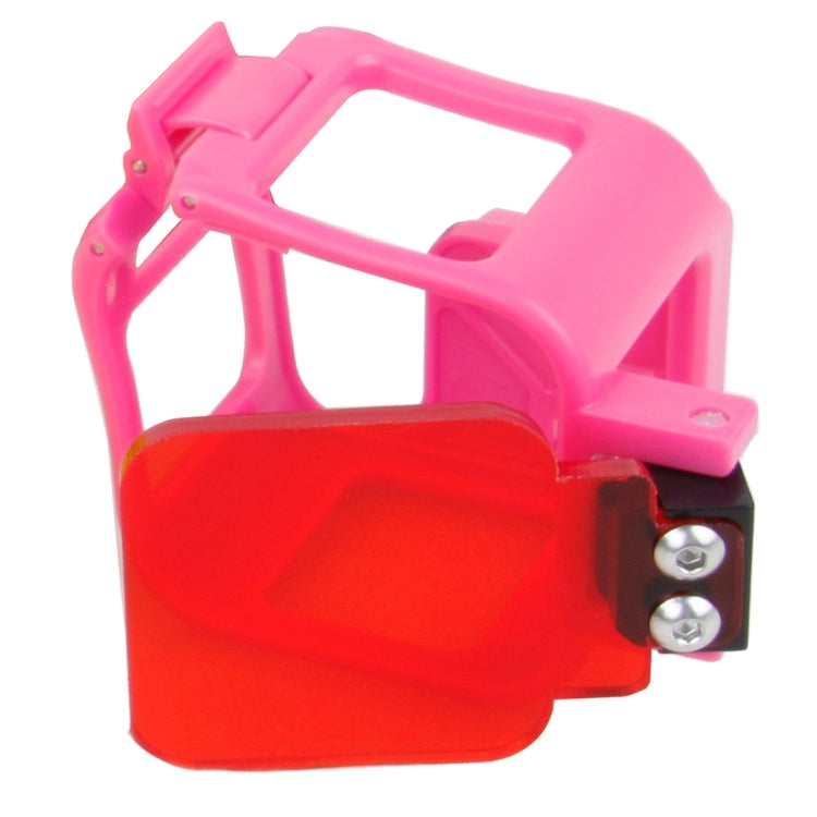 TMC Low-profile Frame Mount with Filter for GoPro HERO5 Session /HERO4 Session /HERO Session(Pink) - Protective Frame by TMC | Online Shopping South Africa | PMC Jewellery | Buy Now Pay Later Mobicred