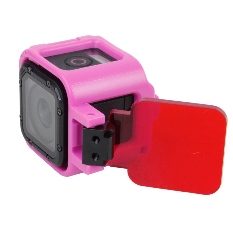TMC Low-profile Frame Mount with Filter for GoPro HERO5 Session /HERO4 Session /HERO Session(Pink) - Protective Frame by TMC | Online Shopping South Africa | PMC Jewellery | Buy Now Pay Later Mobicred