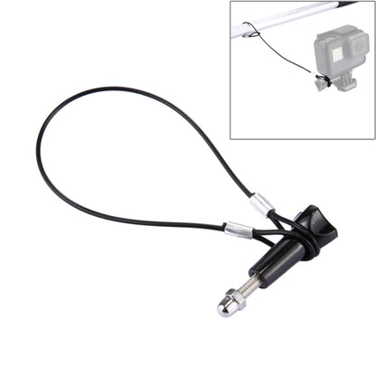 Stainless Steel Lanyard / Tether with Screw for GoPro HERO11 Black/HERO10 Black / HERO9 Black /HERO8 Black /7 /6/ 5 /5 Session /4 /3+ /3 /2 /1(Black) - Screws by PMC Jewellery | Online Shopping South Africa | PMC Jewellery | Buy Now Pay Later Mobicred