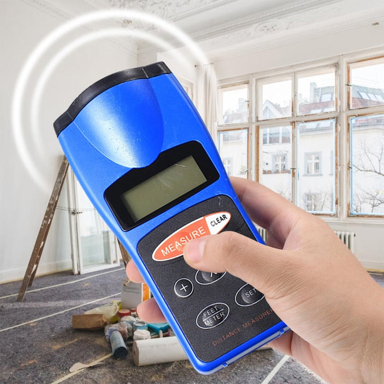 Ultrasonic Laser Point LED Distance Measure Meter Tool(Blue) - Laser Rangefinder by PMC Jewellery | Online Shopping South Africa | PMC Jewellery | Buy Now Pay Later Mobicred