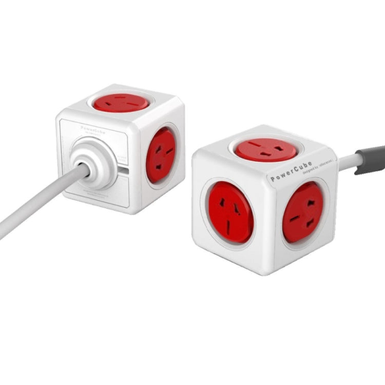 PowerCube 10A Universal Wall Adapter Power Socket with 5 US / AU Sockets and Extended Line for Home Office, Cable Length: 1.5m, AU Plug, Random Color Delivery - Extension Socket by PMC Jewellery | Online Shopping South Africa | PMC Jewellery | Buy Now Pay Later Mobicred