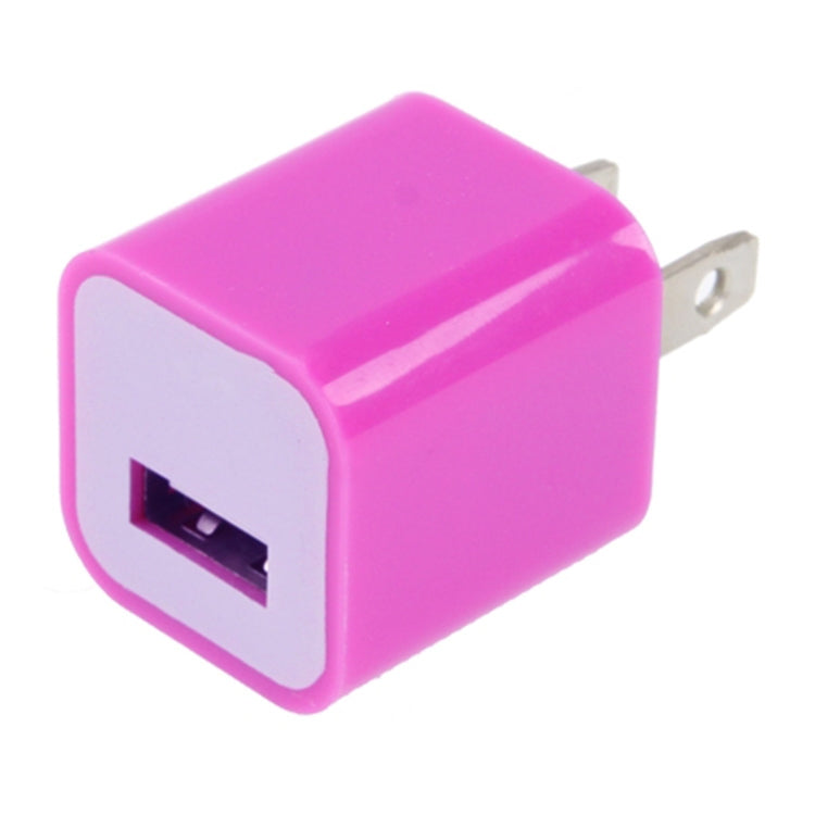 US Plug USB Charger(Magenta) - USB Charger by PMC Jewellery | Online Shopping South Africa | PMC Jewellery | Buy Now Pay Later Mobicred