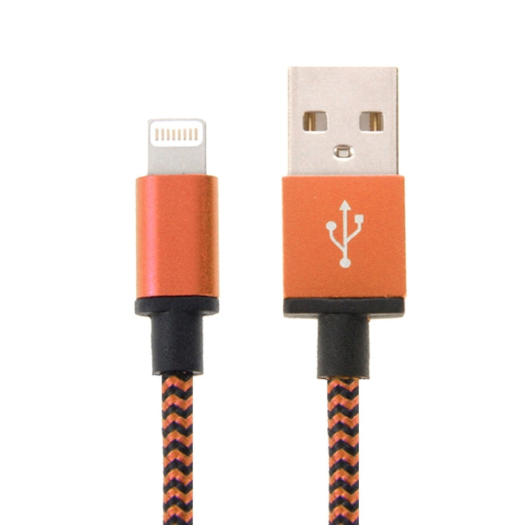 2A Woven Style USB to 8 Pin Sync Data / Charging Cable, Cable Length: 1m(Orange) - Normal Style Cable by PMC Jewellery | Online Shopping South Africa | PMC Jewellery | Buy Now Pay Later Mobicred