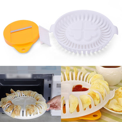 DIY Microwave Oven Baked Potato Chips Homemade Maker Machine Device with Slicer & Plate - Baking mat & Bakewares by PMC Jewellery | Online Shopping South Africa | PMC Jewellery | Buy Now Pay Later Mobicred