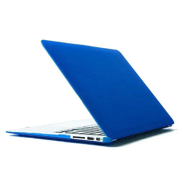 ENKAY for MacBook Air 13.3 inch (US Version) 4 in 1 Frosted Hard Shell Plastic Protective Case with Screen Protector & Keyboard Guard & Anti-dust Plugs(Dark Blue) - MacBook Air Cases by ENKAY | Online Shopping South Africa | PMC Jewellery | Buy Now Pay Later Mobicred