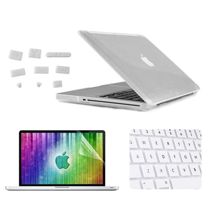 ENKAY for MacBook Pro 15.4 inch (US Version) / A1286 4 in 1 Crystal Hard Shell Plastic Protective Case with Screen Protector & Keyboard Guard & Anti-dust Plugs(White) - MacBook Pro Cases by ENKAY | Online Shopping South Africa | PMC Jewellery | Buy Now Pay Later Mobicred