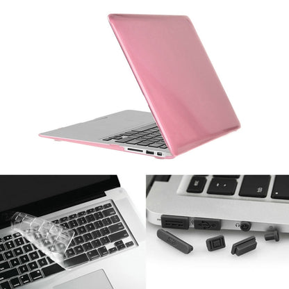 ENKAY for Macbook Air 13.3 inch (US Version) / A1369 / A1466 Hat-Prince 3 in 1 Crystal Hard Shell Plastic Protective Case with Keyboard Guard & Port Dust Plug(Pink) - MacBook Air Cases by ENKAY | Online Shopping South Africa | PMC Jewellery | Buy Now Pay Later Mobicred