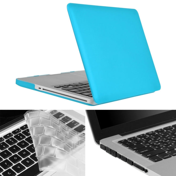 ENKAY for Macbook Pro 15.4 inch (US Version) / A1286 Hat-Prince 3 in 1 Frosted Hard Shell Plastic Protective Case with Keyboard Guard & Port Dust Plug(Blue) - MacBook Pro Cases by ENKAY | Online Shopping South Africa | PMC Jewellery | Buy Now Pay Later Mobicred