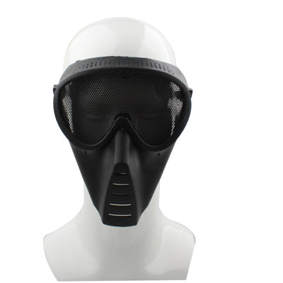 Plastic Full Face Guard Mask with Mesh Goggles for Outdoor Survival Airsoft Paintball Games(Black) - Halloween Masks by PMC Jewellery | Online Shopping South Africa | PMC Jewellery | Buy Now Pay Later Mobicred