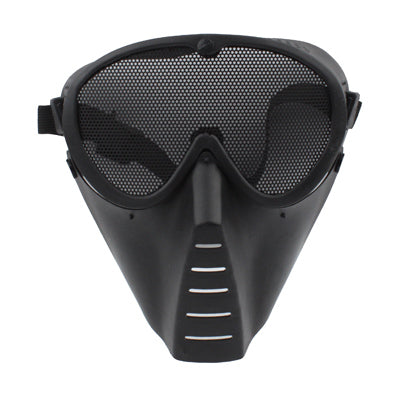 Plastic Full Face Guard Mask with Mesh Goggles for Outdoor Survival Airsoft Paintball Games(Black) - Halloween Masks by PMC Jewellery | Online Shopping South Africa | PMC Jewellery | Buy Now Pay Later Mobicred