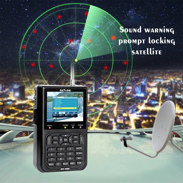 SATLINK WS6906 3.5 inch LCD Colour Screen Portable Digital Satellite Finder Meter(AU Plug) - Satellite Finder by PMC Jewellery | Online Shopping South Africa | PMC Jewellery | Buy Now Pay Later Mobicred