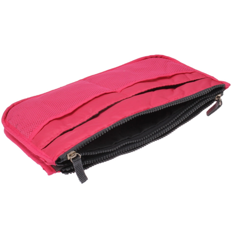 Thicken Portable Multi-function Double Zipper Cosmetic Bag, Storage Bag in Bag (Magenta) - Storage Bags by PMC TechLife | Online Shopping South Africa | PMC TechLife | Buy Now Pay Later Mobicred