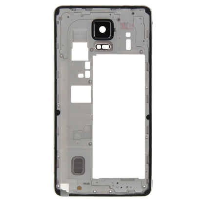 For Galaxy Note 4 / N910V Middle Frame Bezel Back Plate Housing Camera Lens Panel with Speaker Ringer Buzzer and Earphone Hole (Black) - Frame Bezel Plate by PMC Jewellery | Online Shopping South Africa | PMC Jewellery | Buy Now Pay Later Mobicred
