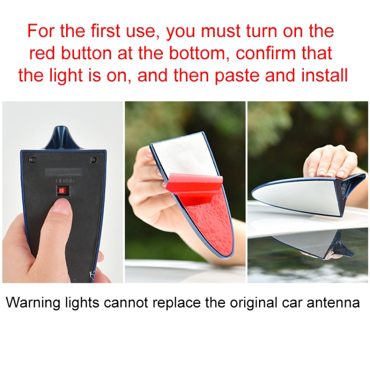 Solar Shark Fin High-positioned Alarm Light(Silver) - Warning Lights by PMC Jewellery | Online Shopping South Africa | PMC Jewellery | Buy Now Pay Later Mobicred