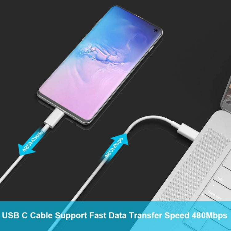 2m USB-C / Type-C 3.1 Male Connector to Male Extension Data Cable(White) - USB-C & Type-C Cable by PMC TechLife | Online Shopping South Africa | PMC TechLife | Buy Now Pay Later Mobicred
