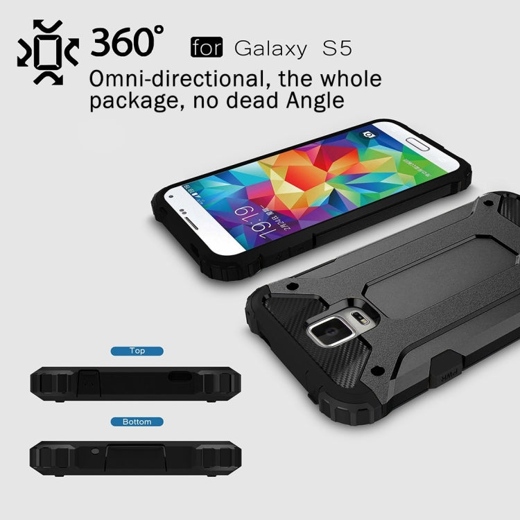 For Galaxy S5 / G900 Tough Armor TPU + PC Combination Case(Black) - Galaxy Phone Cases by PMC Jewellery | Online Shopping South Africa | PMC Jewellery