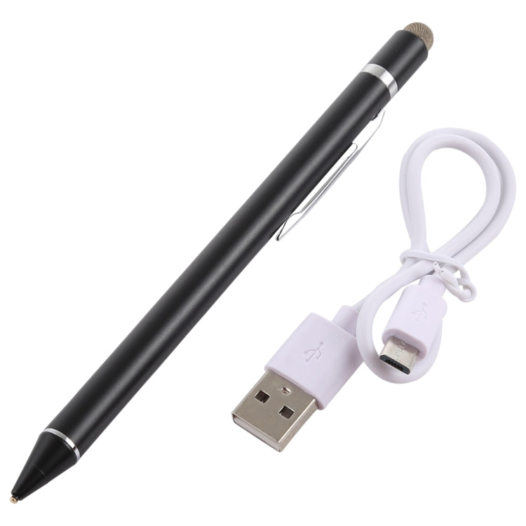 1.5-2.3mm Rechargeable Capacitive Touch Screen Active Stylus Pen(Black) - Stylus Pen by PMC TechLife | Online Shopping South Africa | PMC TechLife | Buy Now Pay Later Mobicred
