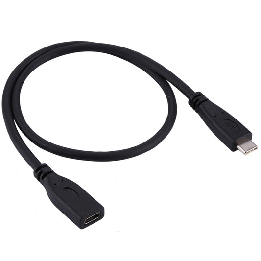 50cm USB-C / Type-C 3.1 Male to USB-C / Type-C Female Connector Adapter Cable(Black) - USB-C & Type-C Cable by PMC Jewellery | Online Shopping South Africa | PMC Jewellery | Buy Now Pay Later Mobicred