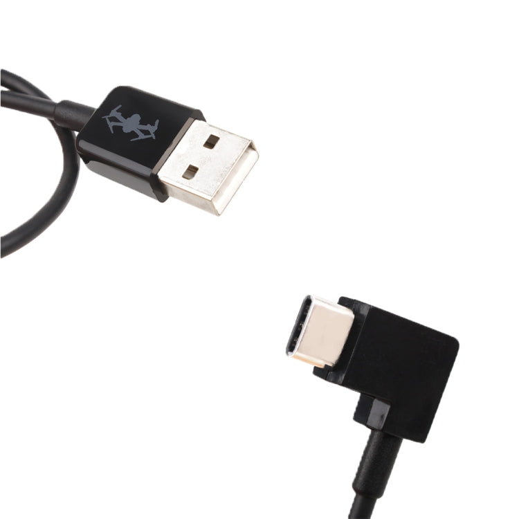 30cm USB to USB-C / Type-C Right Angle Data Connector Cable for DJI SPARK / MAVIC PRO / Phantom 3 & 4 / Inspire 1 & 2 - Cable & Adapter by PMC TechLife | Online Shopping South Africa | PMC TechLife