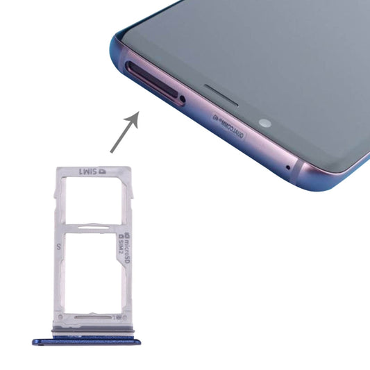 For Galaxy S9+ / S9 SIM & SIM / Micro SD Card Tray(Blue) - Galaxy S Series Parts by PMC Jewellery | Online Shopping South Africa | PMC Jewellery | Buy Now Pay Later Mobicred