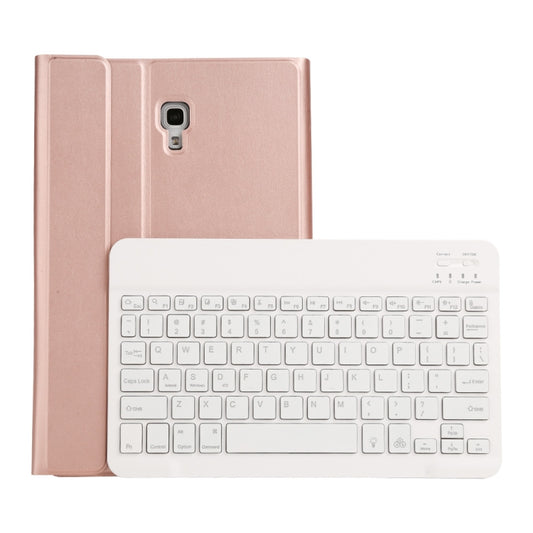 ST590S Bluetooth 3.0 Fine Wool Texture PU Leather ABS Detachable Seven-color Backlight Bluetooth Keyboard Leather Tablet Case for Samsung Galaxy Tab A 10.5 inch T590 / T595, with Pen Slot & Holder (Rose Gold) - Samsung Keyboard by PMC Jewellery | Online Shopping South Africa | PMC Jewellery