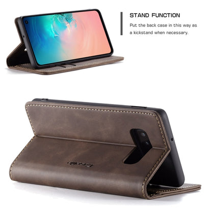 CaseMe-013 Multifunctional Retro Frosted Horizontal Flip Leather Case for Galaxy S10 E, with Card Slot & Holder & Wallet (Coffee) - Galaxy Phone Cases by CaseMe | Online Shopping South Africa | PMC Jewellery | Buy Now Pay Later Mobicred