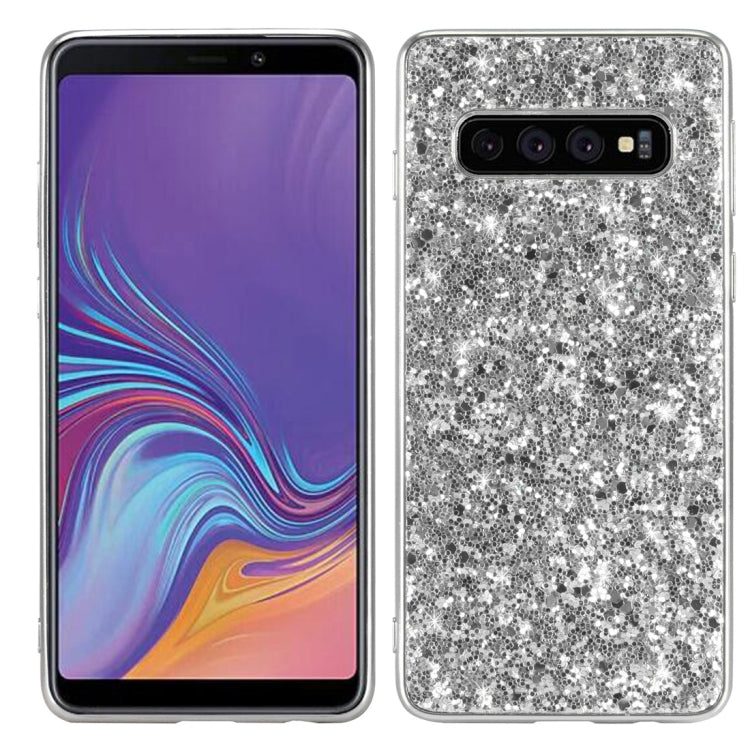 Glitter Powder Shockproof TPU Case for Galaxy S10 5G (Silver) - Galaxy Phone Cases by PMC Jewellery | Online Shopping South Africa | PMC Jewellery