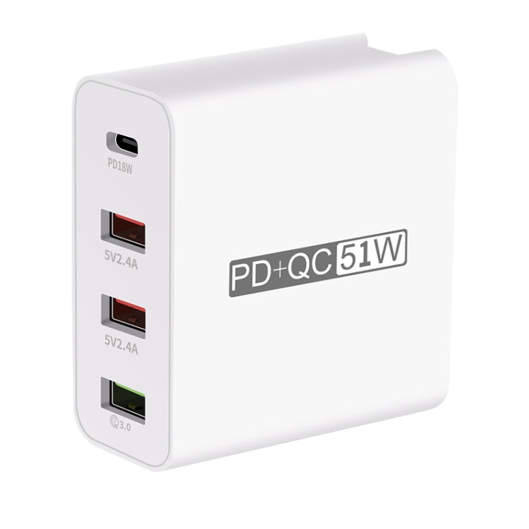 WLX-A6 4 Ports Quick Charging USB Travel Charger Power Adapter, EU Plug - USB Charger by PMC Jewellery | Online Shopping South Africa | PMC Jewellery | Buy Now Pay Later Mobicred