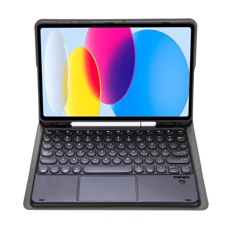 For iPad 11 2025 / 10th Gen 10.9 2022 YA10B-A Lambskin Texture Bluetooth Touch Keyboard Leather Tablet Case with Pen Slot(Dark Blue) - Universal by PMC TechLife | Online Shopping South Africa | PMC TechLife | Buy Now Pay Later Mobicred