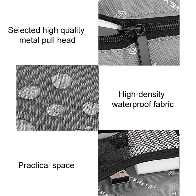Multi-functional Headphone Charger Data Cable Storage Bag Portable Power Pack, Size:M, 25 x 18 x 5cm (Grey) - Other by PMC TechLife | Online Shopping South Africa | PMC TechLife | Buy Now Pay Later Mobicred