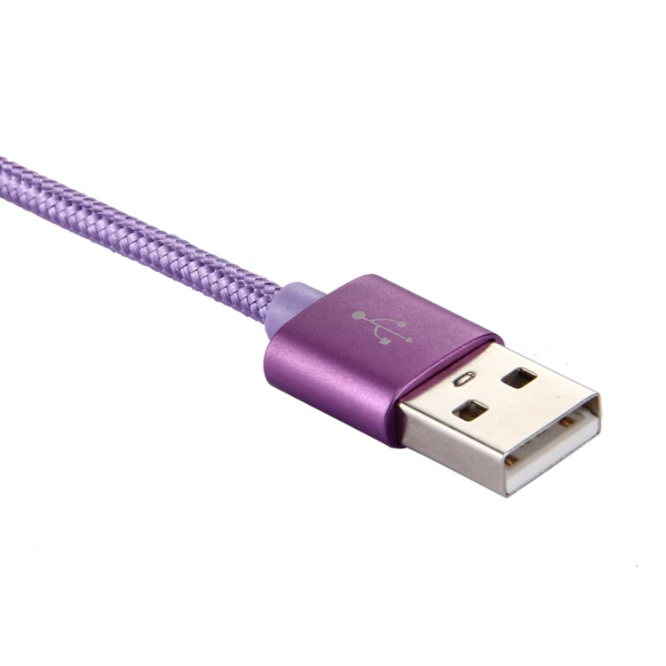 Knit Texture USB to USB-C / Type-C Data Sync Charging Cable, Cable Length: 2m, 3A Output(Purple) - USB-C & Type-C Cable by PMC Jewellery | Online Shopping South Africa | PMC Jewellery | Buy Now Pay Later Mobicred