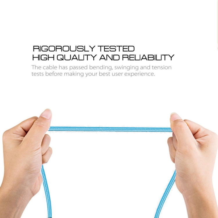 Knit Texture USB to USB-C / Type-C Data Sync Charging Cable, Cable Length: 3m, 3A Total Output, 2A Transfer Data(Blue) - USB-C & Type-C Cable by PMC TechLife | Online Shopping South Africa | PMC TechLife | Buy Now Pay Later Mobicred