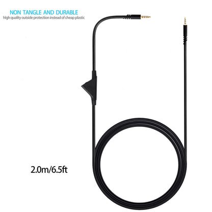 ZS0175 For Logitech Astro A10 / A40 / A30 3.5mm Male to Male Volume Adjustable Earphone Audio Cable, Cable Length: 2m - Headset Accessories by PMC Jewellery | Online Shopping South Africa | PMC Jewellery