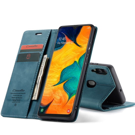 CaseMe-013 Multifunctional Retro Frosted Horizontal Flip Leather Case for Galaxy A40, with Card Slot & Holder & Wallet(Blue) - Galaxy Phone Cases by CaseMe | Online Shopping South Africa | PMC Jewellery | Buy Now Pay Later Mobicred