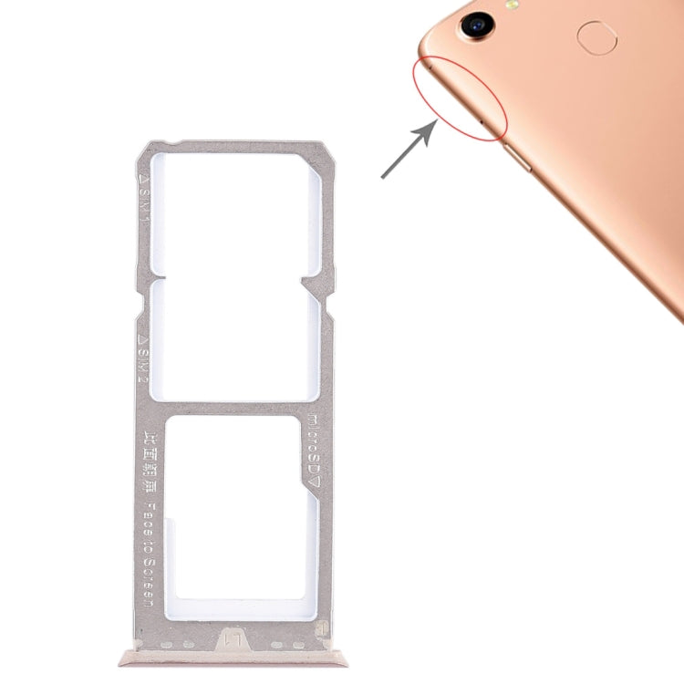 For OPPO A79 2 x SIM Card Tray + Micro SD Card Tray (Gold) - Card Socket by PMc TechLife | Online Shopping South Africa | PMc TechLife | Buy Now Pay Later Mobicred