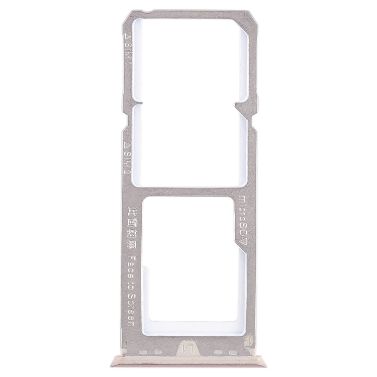 For OPPO A79 2 x SIM Card Tray + Micro SD Card Tray (Gold) - Card Socket by PMc TechLife | Online Shopping South Africa | PMc TechLife | Buy Now Pay Later Mobicred