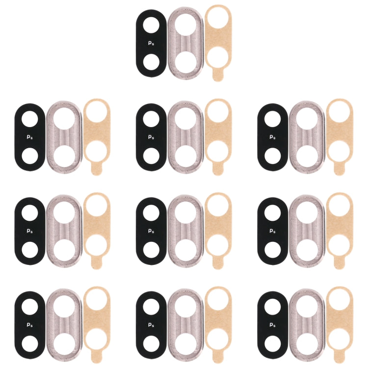 For Huawei Nova 3  10pcs Back Camera Bezel with Lens Cover & Adhesive (Silver) - Camera by PMC TechLife | Online Shopping South Africa | PMC TechLife | Buy Now Pay Later Mobicred