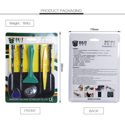 10 in 1 BEST BST-605 Tool Kit Disassemble Opening Tools For iPhone 3 / 4 / 4S / 5 - Tool Kits by BEST | Online Shopping South Africa | PMC Jewellery | Buy Now Pay Later Mobicred