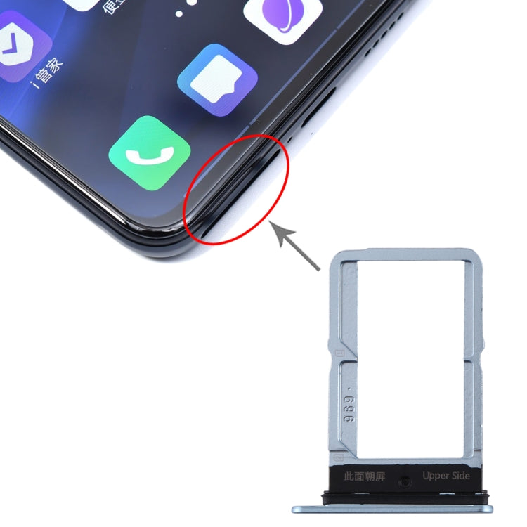 For vivo S5 SIM Card Tray + SIM Card Tray (Grey) - Card Socket by PMc TechLife | Online Shopping South Africa | PMc TechLife | Buy Now Pay Later Mobicred