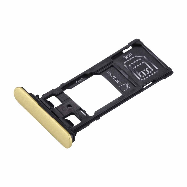 for Sony Xperia XZs (Dual SIM Version) SIM & Micro SD / SIM Card Tray(Gold) - Card Tray by PMc TechLife | Online Shopping South Africa | PMc TechLife | Buy Now Pay Later Mobicred