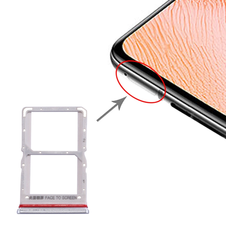 SIM Card Tray + SIM Card Tray for Xiaomi Redmi K30 5G(Silver) - Card Tray by PMc TechLife | Online Shopping South Africa | PMc TechLife | Buy Now Pay Later Mobicred